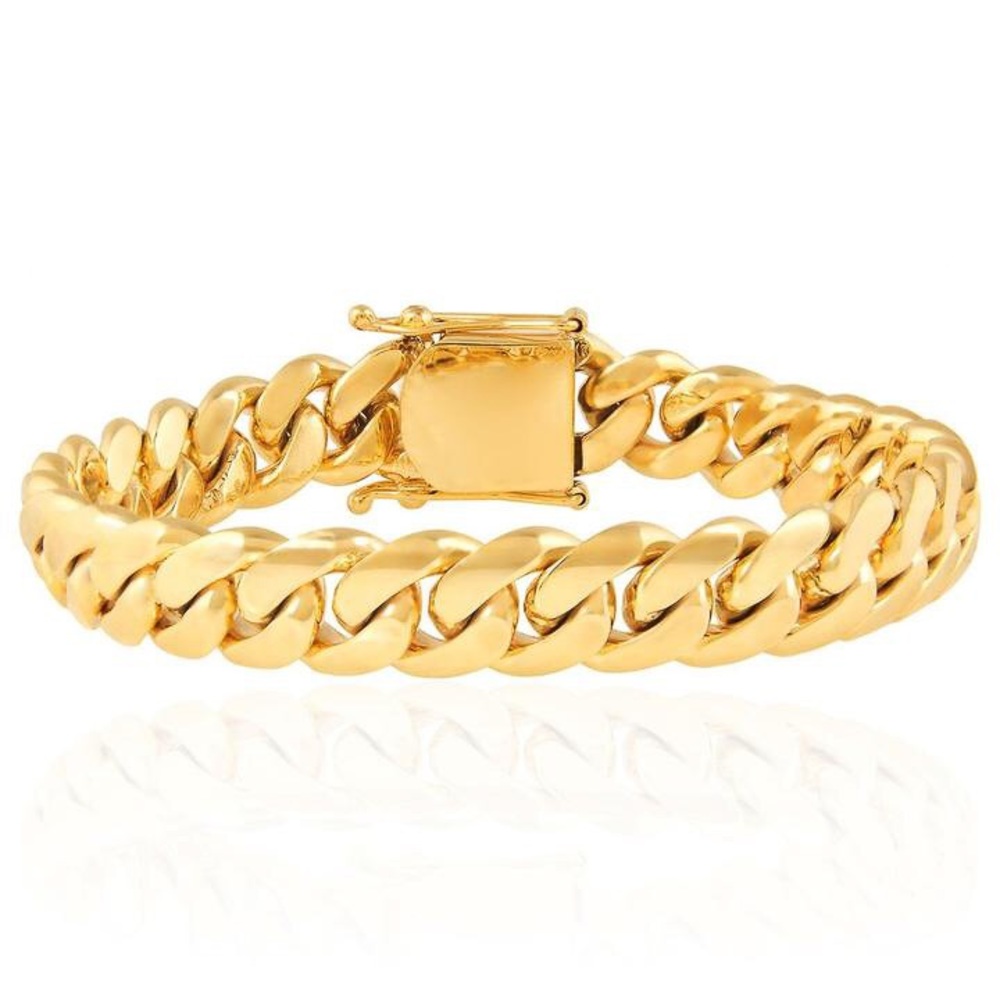 Men’s 14k Gold Cuban Link Bracelet